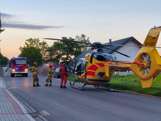 Akcja ratunkowa na osiedlu w Strzelcach Opolskich. Lądował helikopter