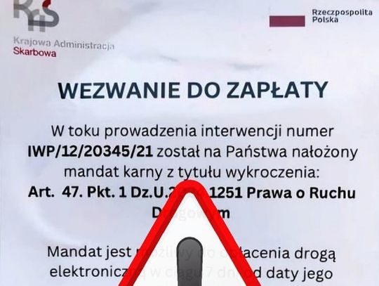 Dostałeś taki "mandat"? Pod żadnym pozorem go nie opłacaj!