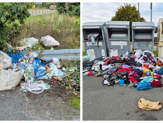 Bajzel na parkingu w Strzelcach Opolskich. Śmieciowy problem narasta