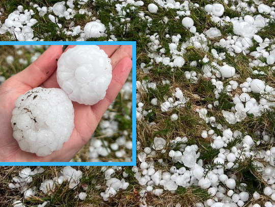 Gradobicie w powiecie strzeleckim. Spadły ogromne kule