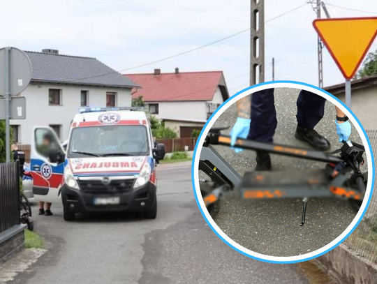 13-latek wjechał hulajnogą elektryczną w ogrodzenie. Trafił do szpitala