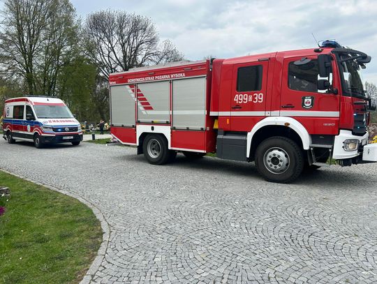 Wóz strażacki z OSP Wysoka