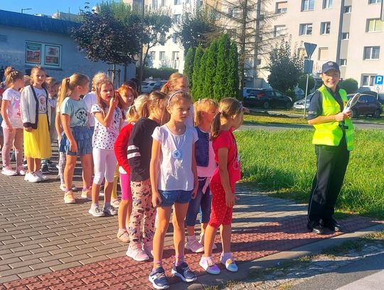 Policjantki ze Strzelec Opolskich uczyły dzieci zasad bezpieczeństwa
