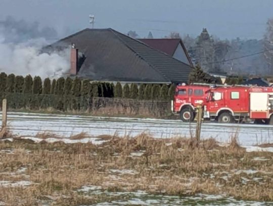 Pożar poddasza w Błotnicy Strzeleckiej. Szybka akcja strażaków