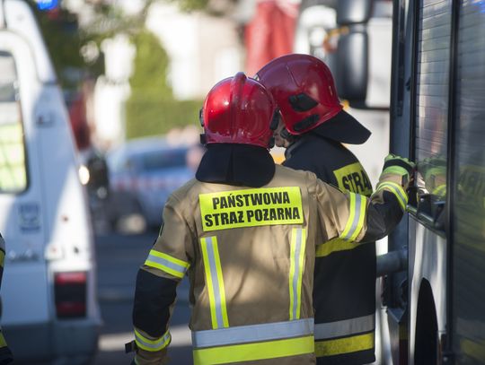 Pożar samochodu dostawczego na autostradzie A4 w kierunku Wrocławia