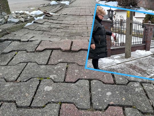 Krzywy chodnik utrudnia życie w Barucie. Mieszkańcy mają dość
