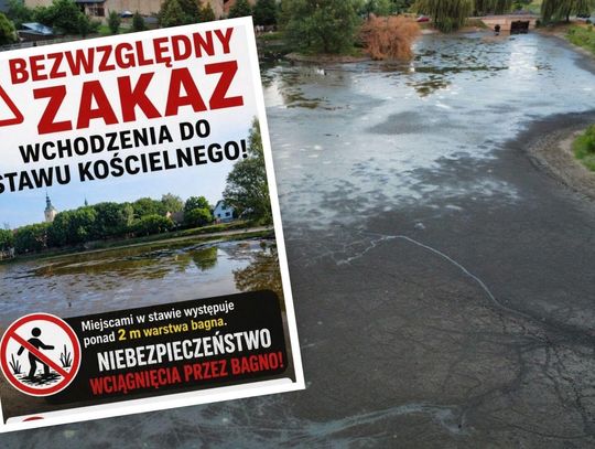 Zakaz wejścia na staw w Jemielnicy