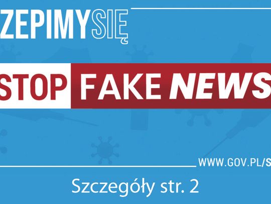 Szczepionki przeciw COVID-19 – walczymy z fałszywymi informacjami #StopFakeNews