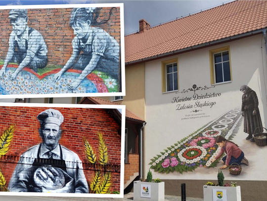 Tradycja wymalowana na ścianach. Nowe murale w Zalesiu Śląskim