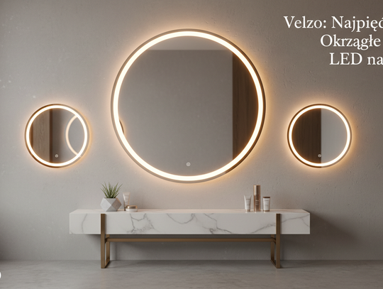 Velzo: Najpiękniejsze Okrągłe Lustra LED na Rynku