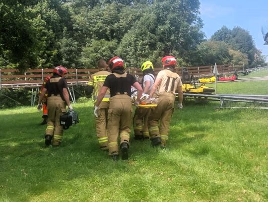 Wypadek na zjeżdżalni grawitacyjnej na Górze św. Anny. Dwoje dzieci rannych