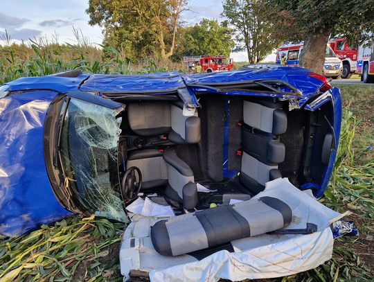 Wypadek pod Izbickiem. Skoda uderzyła w drzewa. Dwie kobiety ranne