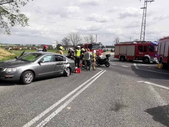 Wypadek w Olszowej. Wymusił pierwszeństwo na motocykliście