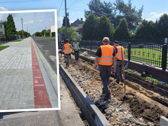 Pierwszy etap chodnika w Otmicach gotowy. Na resztę mieszkańcy wciąż czekają