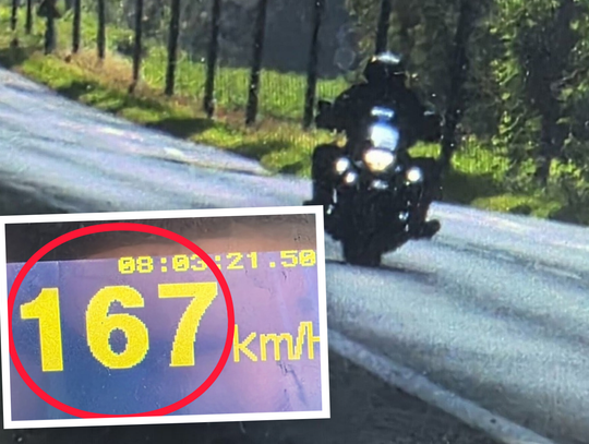 167 km/h na liczniku. Motocyklista stracił prawo jazdy i otrzymał wysoki mandat