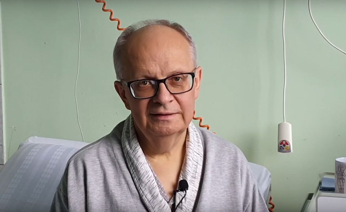 Biskup Andrzej Czaja dziękuje za wsparcie. W szpitalu nagrał specjalne wideo