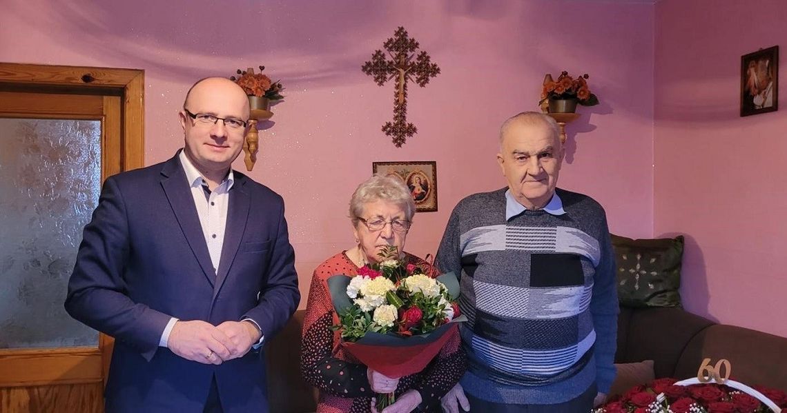 Wspólnie przez życie od 60 lat. Małżeństwo z Łazisk świętowało diamentowe gody