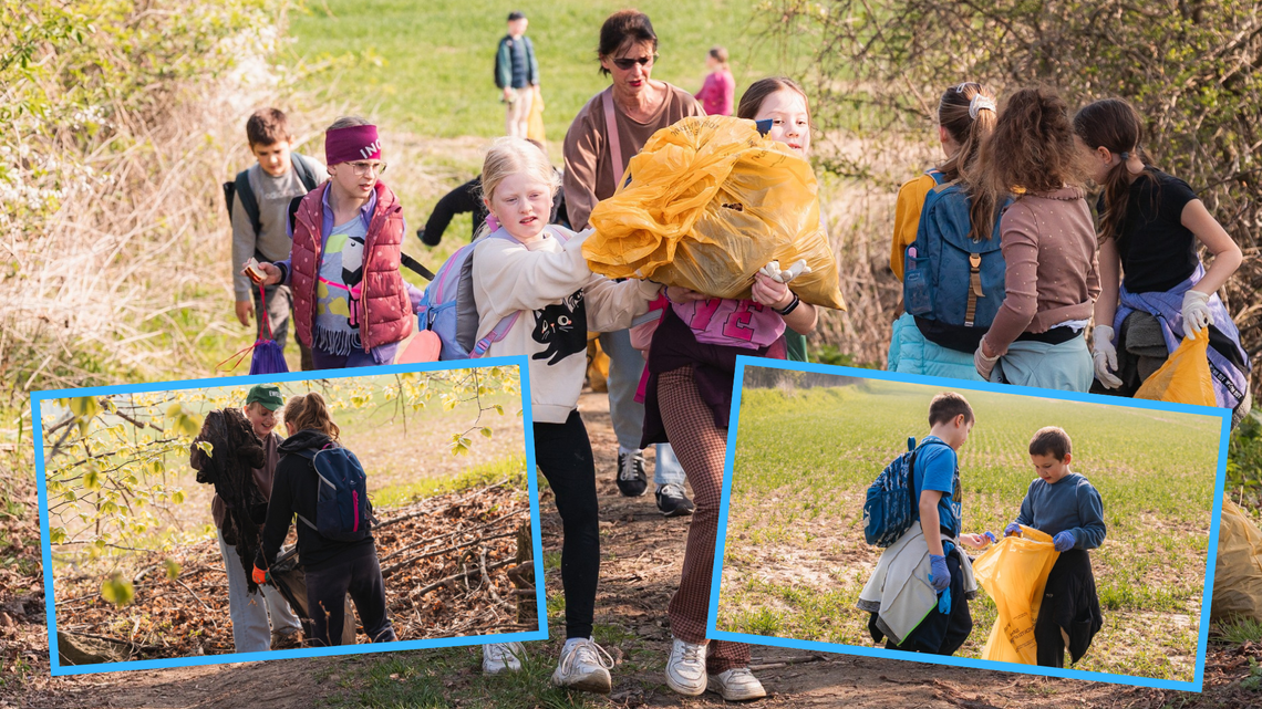Uczniowie z Leśnicy sprzątali okolicę. Śmieci nie brakowało