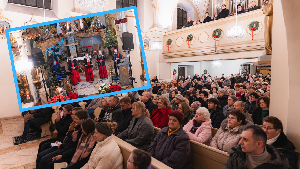 Koncert kolęd i piosenek świątecznych w Leśnicy. Kościół wypełnił się po brzegi