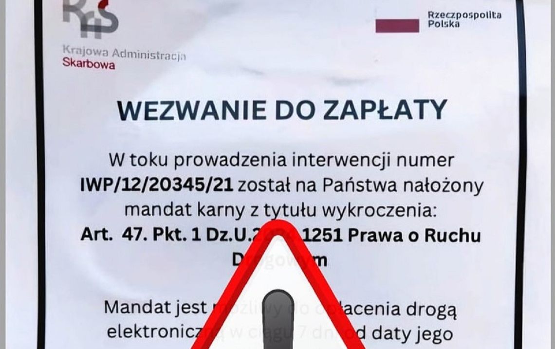 Dostałeś taki "mandat"? Pod żadnym pozorem go nie opłacaj!