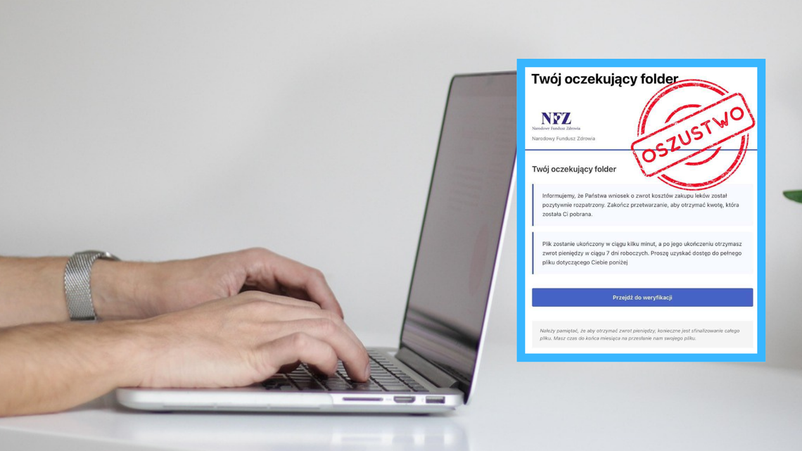 To nie wiadomość z NFZ. To pułapka! Nowa metoda oszustów To nie wiadomość z NFZ. To pułapka! Nowa metoda oszustów