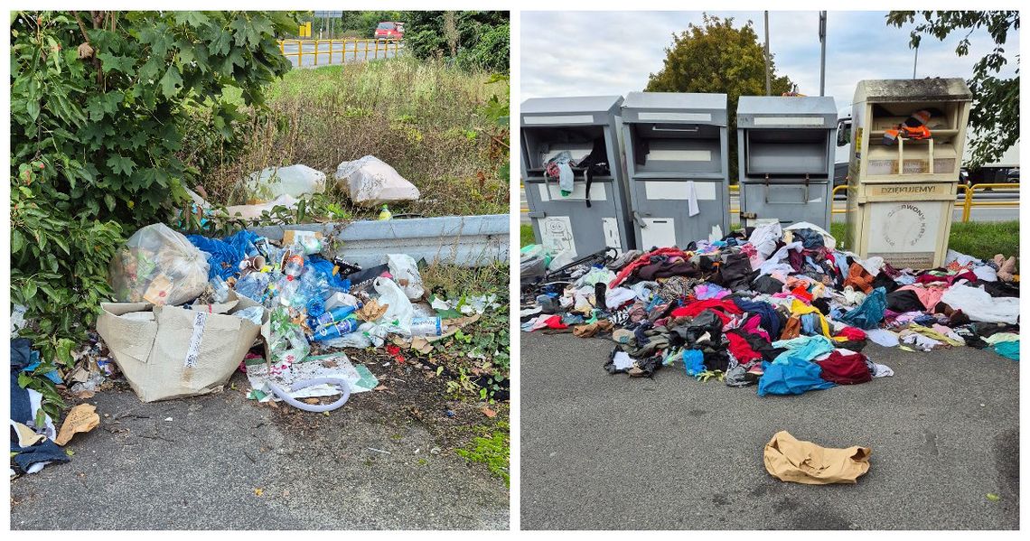 Bajzel na parkingu w Strzelcach Opolskich. Śmieciowy problem narasta