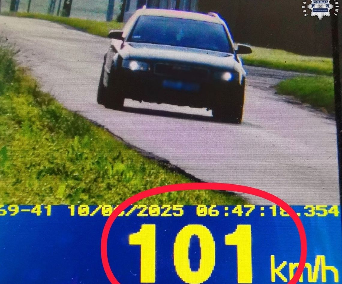 101 km/h przez miejscowość. Pirat drogowy wpadł w ręce policjantów