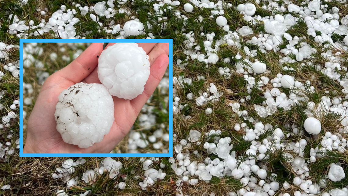Gradobicie w powiecie strzeleckim. Spadły ogromne kule