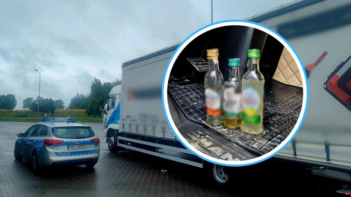 Kierowca tira na trasie A4 pijany w sztok! W kabinie miał butelki po wódce