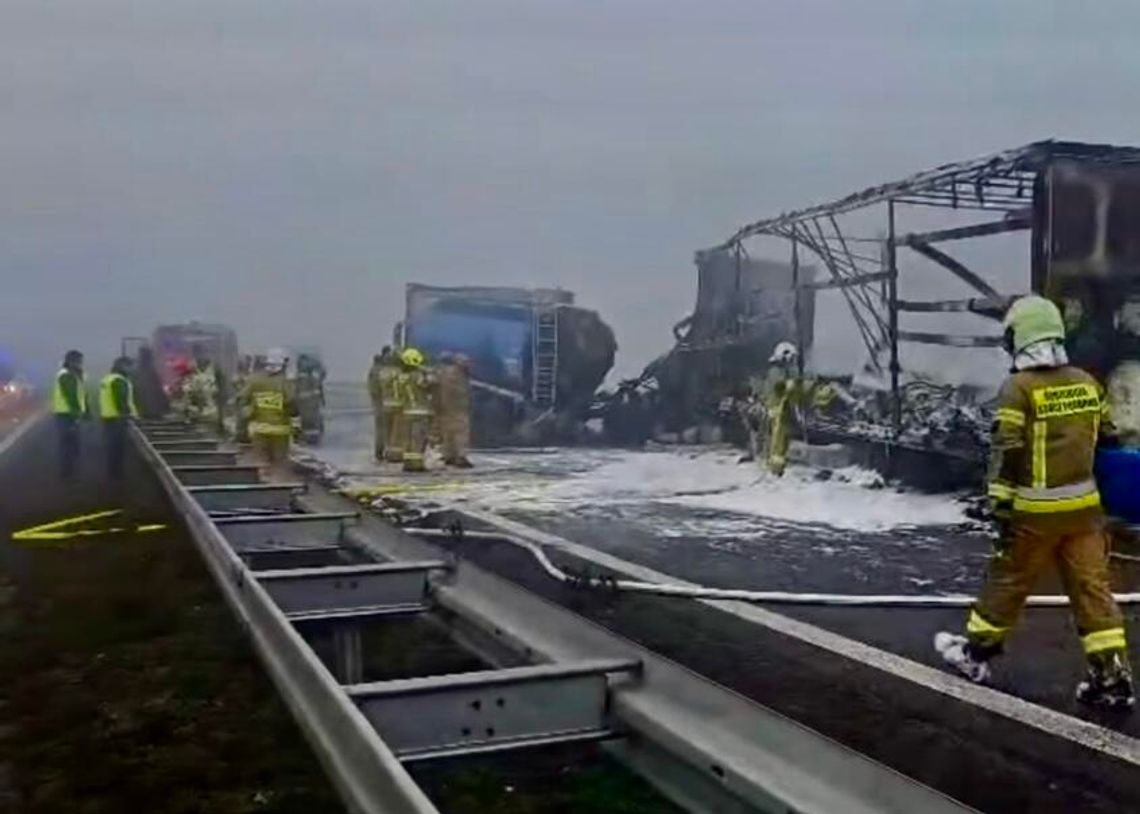 Kolejny śmiertelny wypadek na autostradzie A4. Zderzyły się ciężarówki Kolejny śmiertelny wypadek na autostradzie A4. Zderzyły się ciężarówki