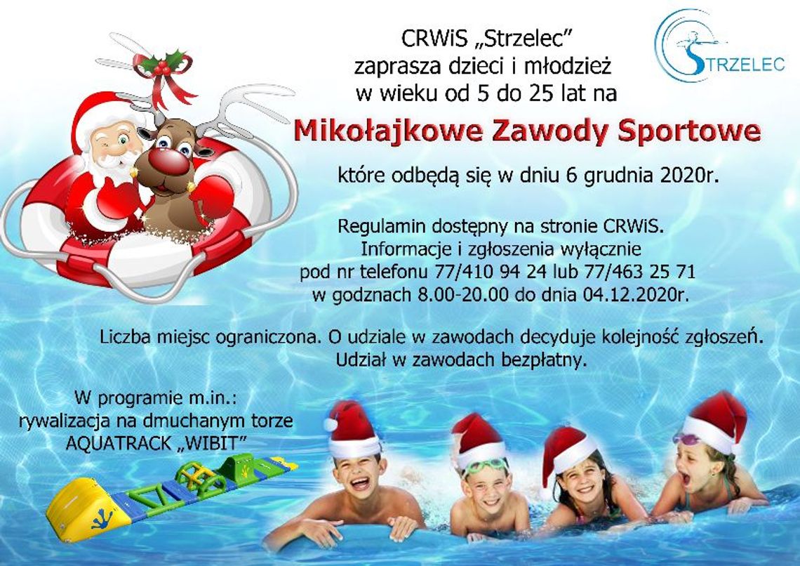 Mikołajki spędź na strzeleckiej pływalni Mikołajki spędź na strzeleckiej pływalni