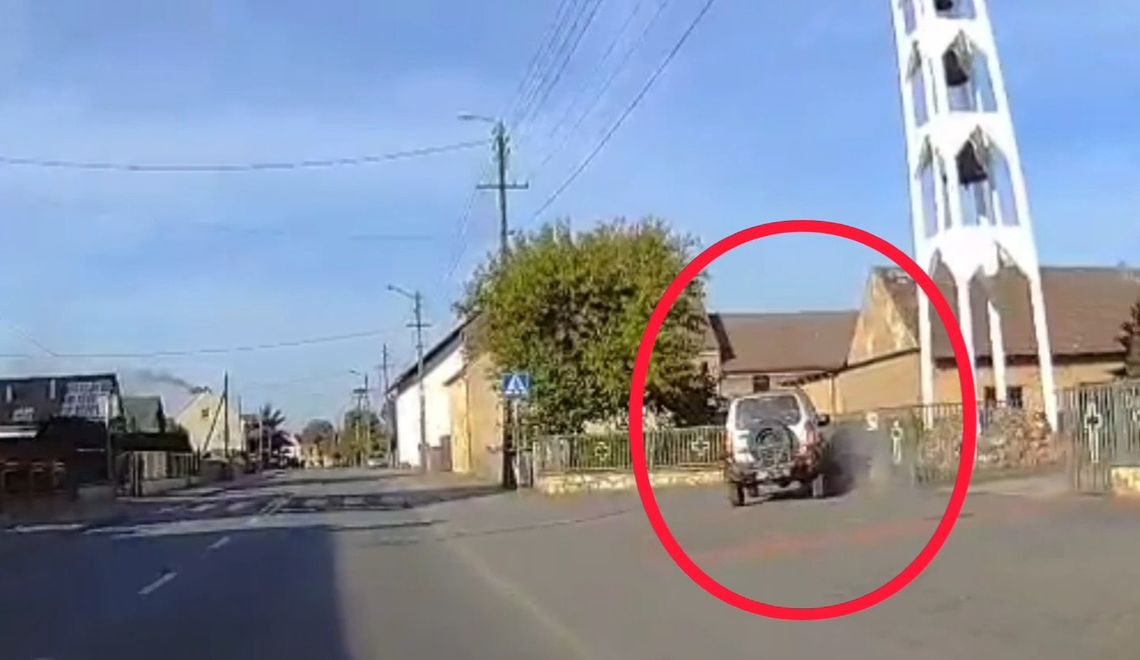 Jechał od krawężnika do krawężnika. W końcu uderzył w mur kościoła Jechał od krawężnika do krawężnika. W końcu uderzył w mur kościoła