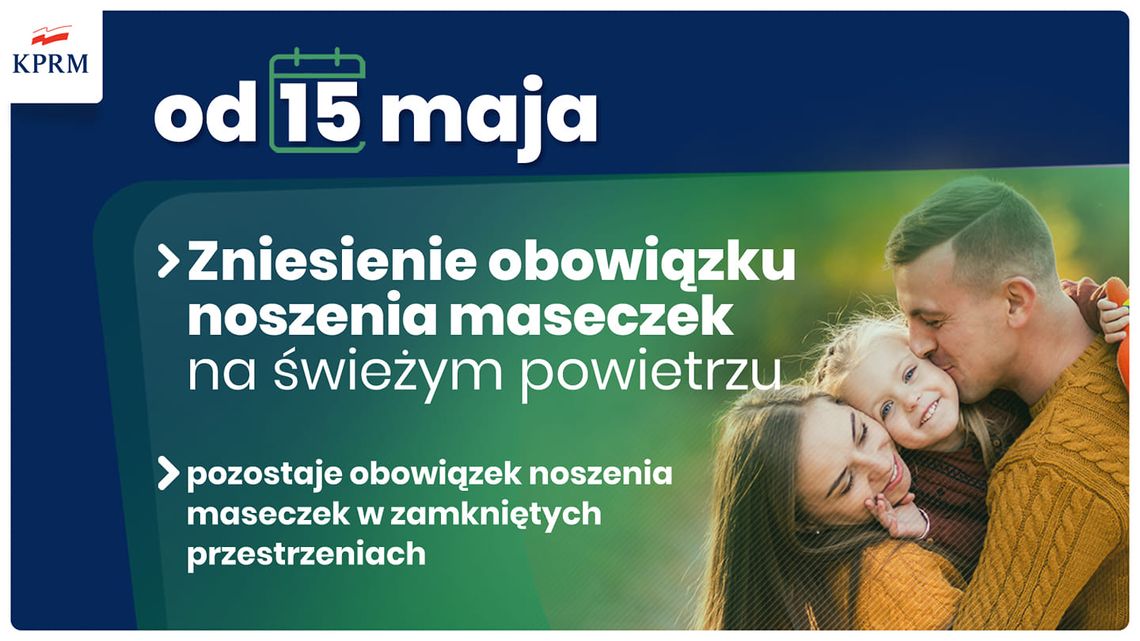 Od jutra bez maseczek na świeżym powietrzu Od jutra bez maseczek na świeżym powietrzu