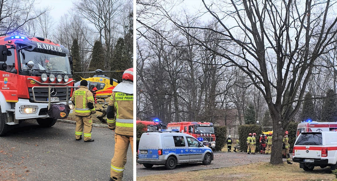 Podopieczny wypadł z okna w DPS w Kadłubie! Na miejscu lądował LPR Podopieczny wypadł z okna w DPS w Kadłubie! Na miejscu lądował LPR