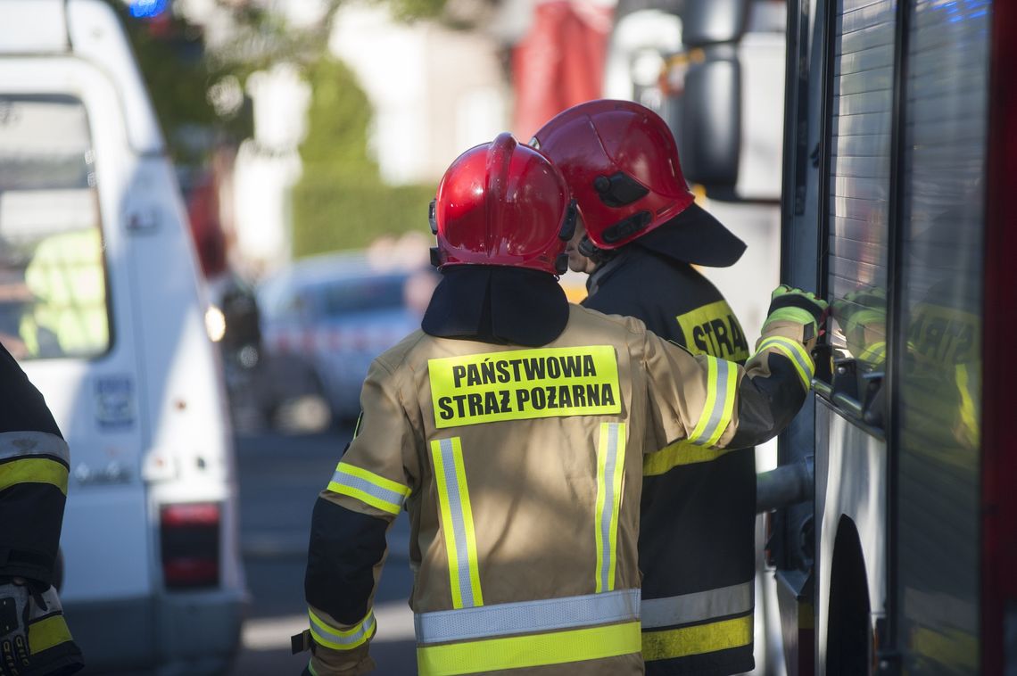 Pożar samochodu dostawczego na autostradzie A4 w kierunku Wrocławia