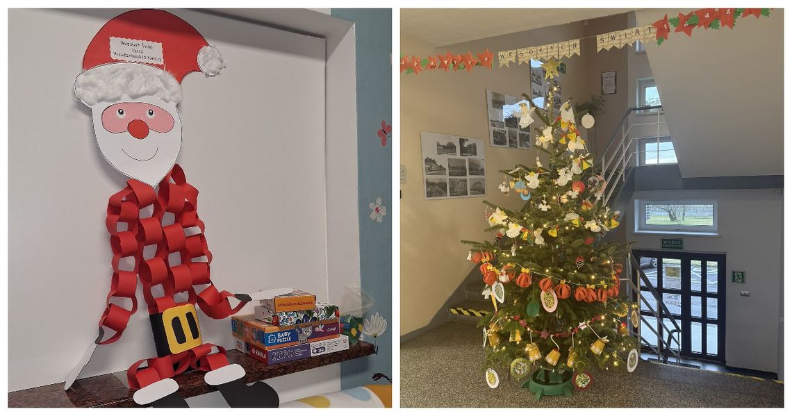 Przedszkolaki przyozdobiły choinki w urzędzie w Zawadzkiem