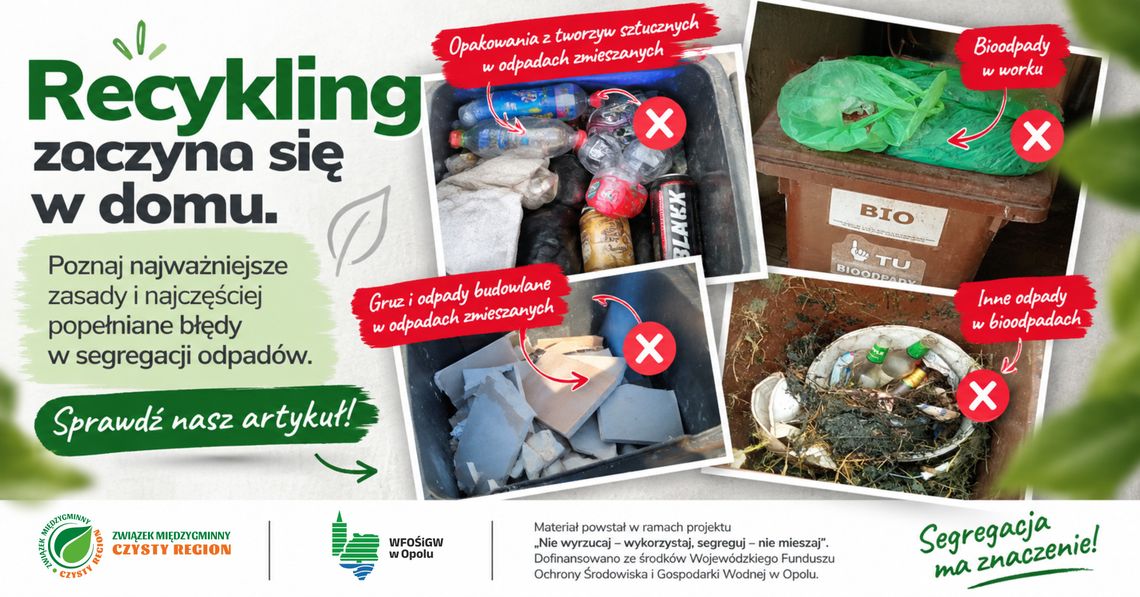 Recykling zaczyna się w domu. Poznaj najważniejsze zasady i najczęściej popełniane błędy w segregacji odpadów Recykling zaczyna się w domu. Poznaj najważniejsze zasady i najczęściej popełniane błędy w segregacji odpadów