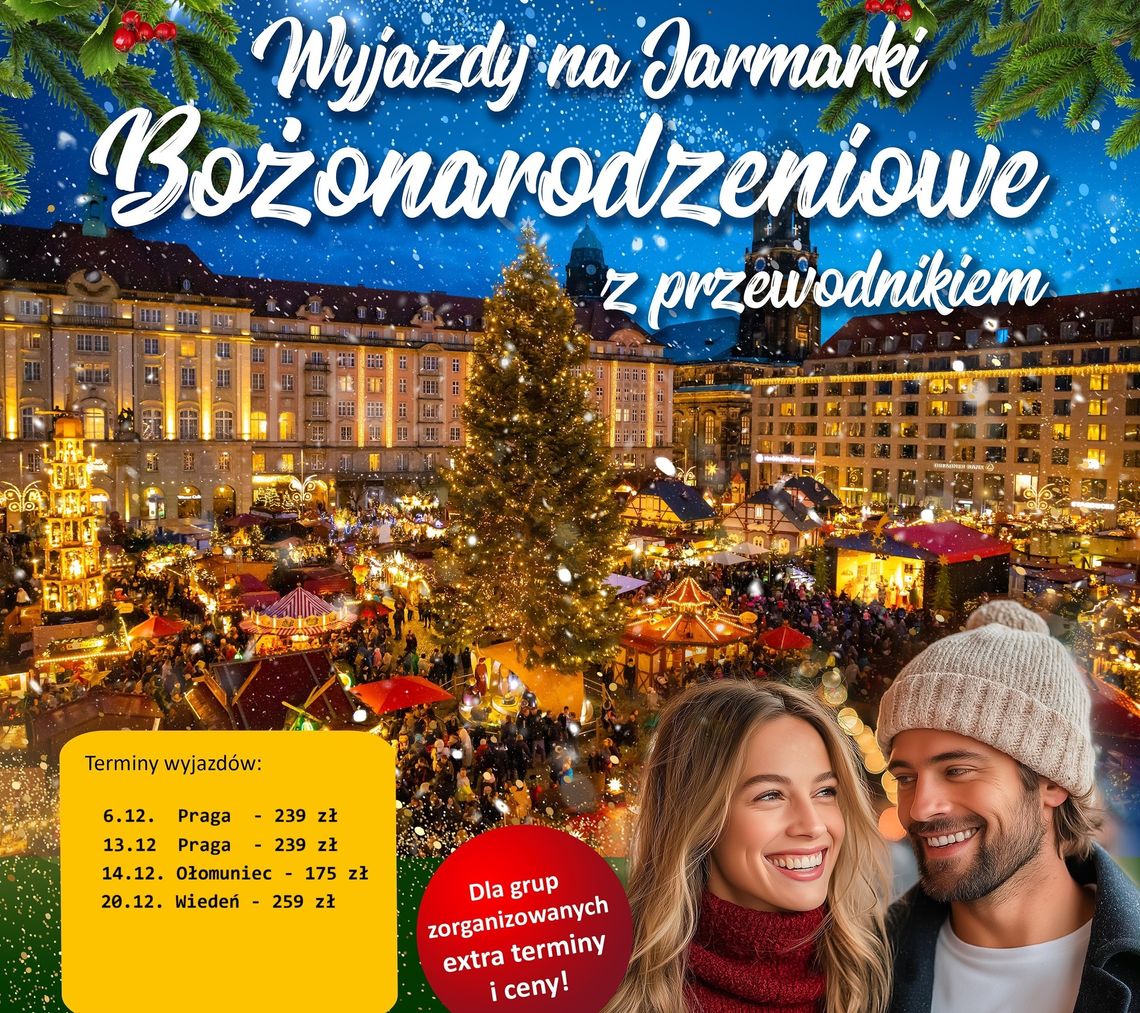 Rozdajemy zaproszenie na wyjazd na jarmark bożonarodzeniowy do Pragi, Wiednia lub Ołomuńca! Weź udział w zabawie