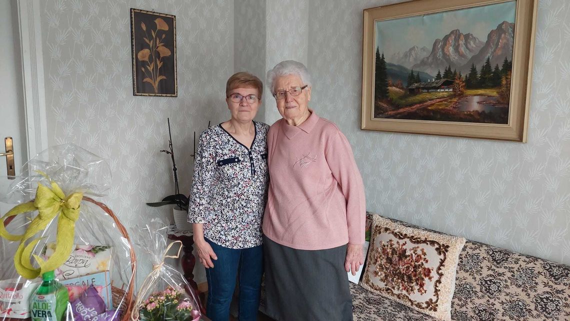 Serdeczności dla mieszkanki Jemielnicy. Pani Agnieszka skończyła 91 lat