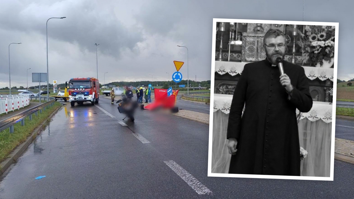 Śmiertelny wypadek w Olszowej. 54-letni motocyklista był księdzem