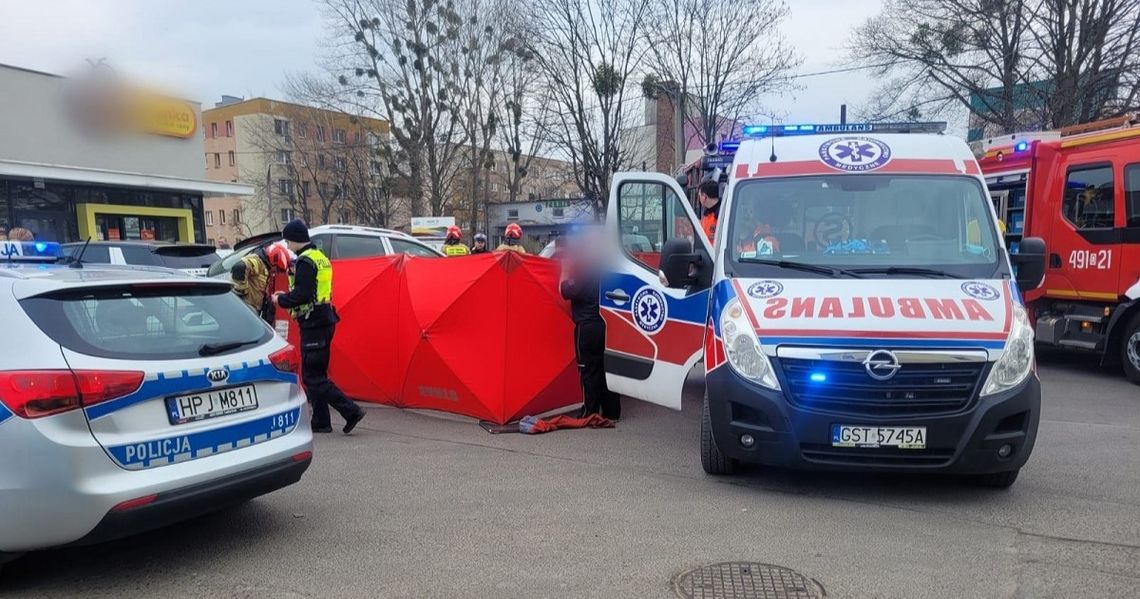 Tragedia pod marketem w Strzelcach Opolskich. Nie żyje piesza