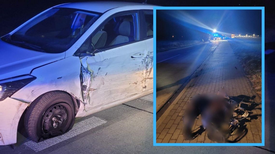 Tragiczny wypadek na trasie Izbicko - Otmice. Nie żyje motorowerzysta