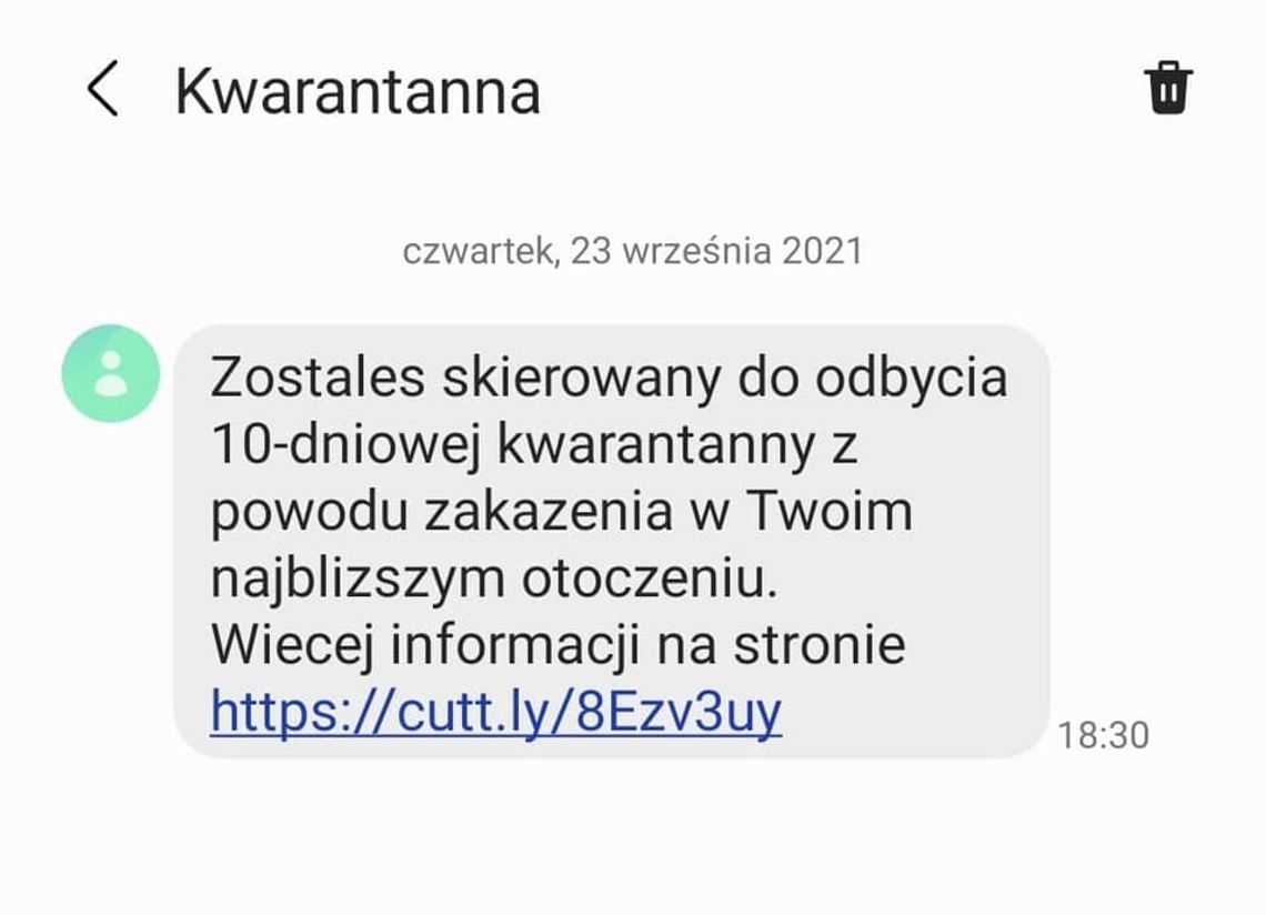 Uważajcie na smsy o kwarantannie. To oszustwo! Uważajcie na smsy o kwarantannie. To oszustwo!