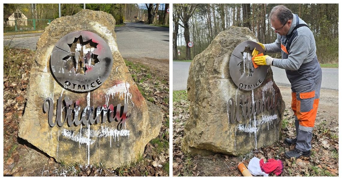 Wandale w Otmicach. Społecznicy ruszyli z naprawą