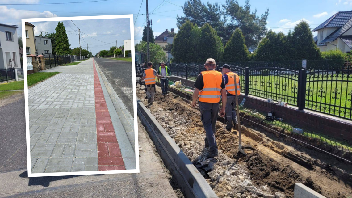 Pierwszy etap chodnika w Otmicach gotowy. Na resztę mieszkańcy wciąż czekają Pierwszy etap chodnika w Otmicach gotowy. Na resztę mieszkańcy wciąż czekają