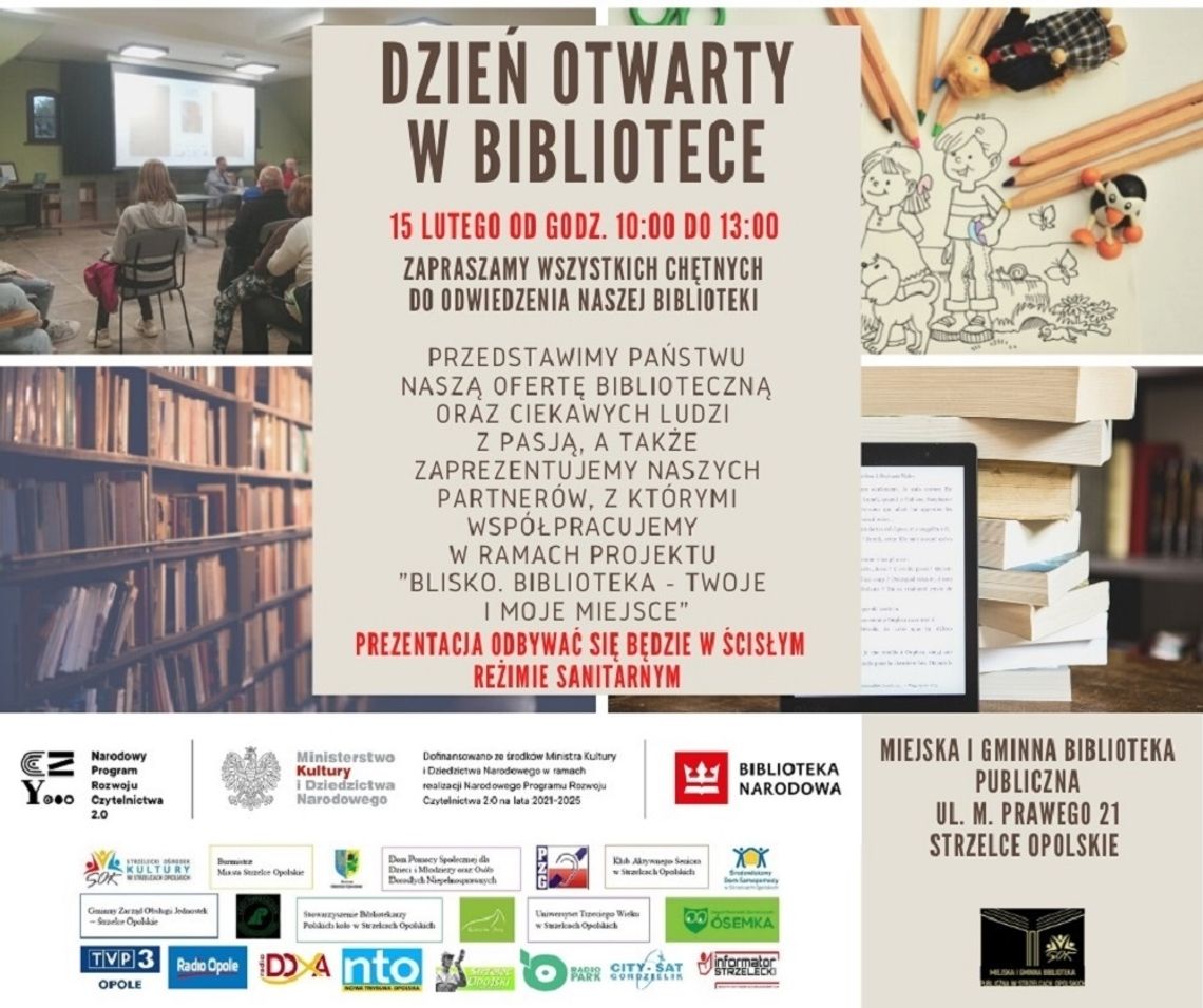 Zaprezentuj się w miejskiej bibliotece w Strzelcach Opolskich. Niebawem w placówce dzień otwarty Zaprezentuj się w miejskiej bibliotece w Strzelcach Opolskich. Niebawem w placówce dzień otwarty