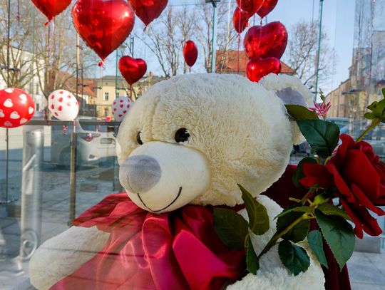 Walentynki w Strzelcach Opolskich. Serca w szklanych domach na pl. Żeromskiego Walentynki w Strzelcach Opolskich. Serca w szklanych domach na pl. Żeromskiego