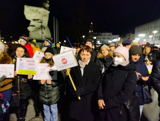 Protest przeciwko dyskryminacji mniejszości niemieckiej