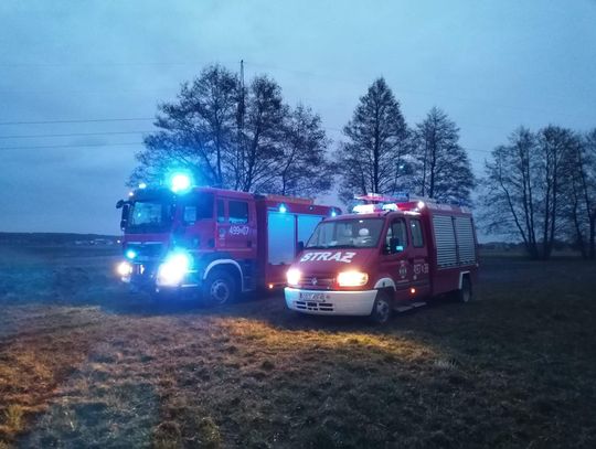 Pożary traw w gminie Leśnica