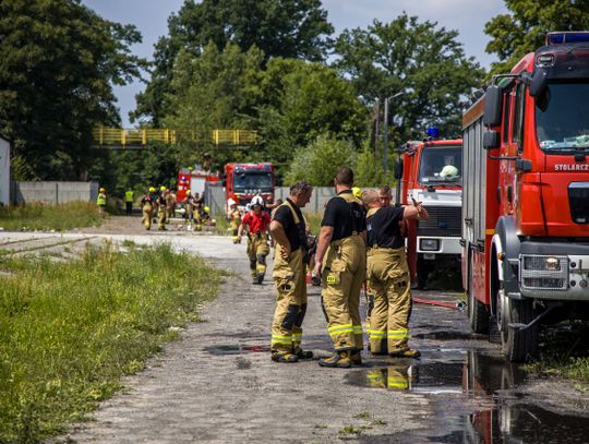 Pożar w Metsä Tissue - strażacy ze Strzelec Opolskich na wielkich ćwiczeniach